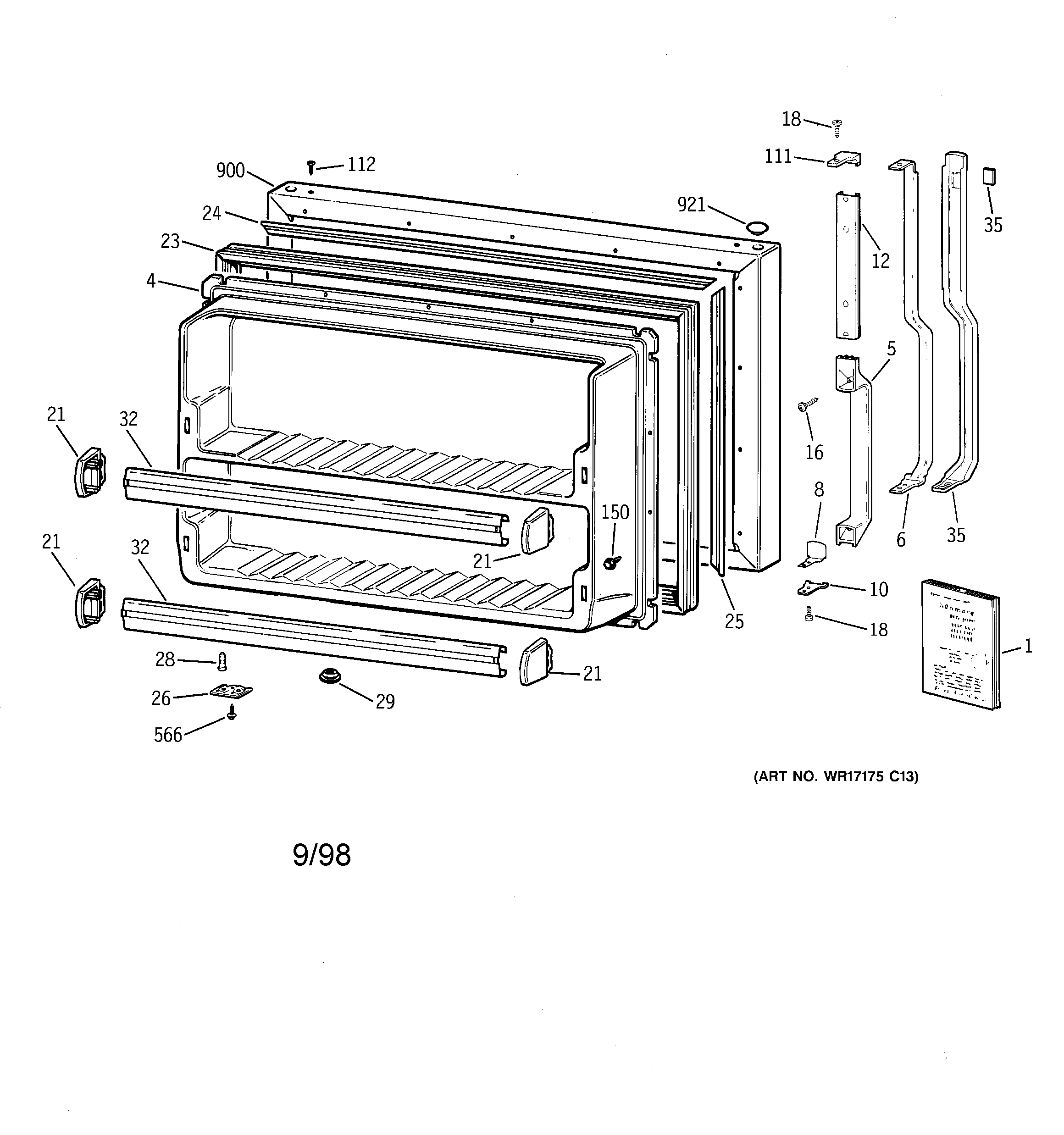 Freezer door