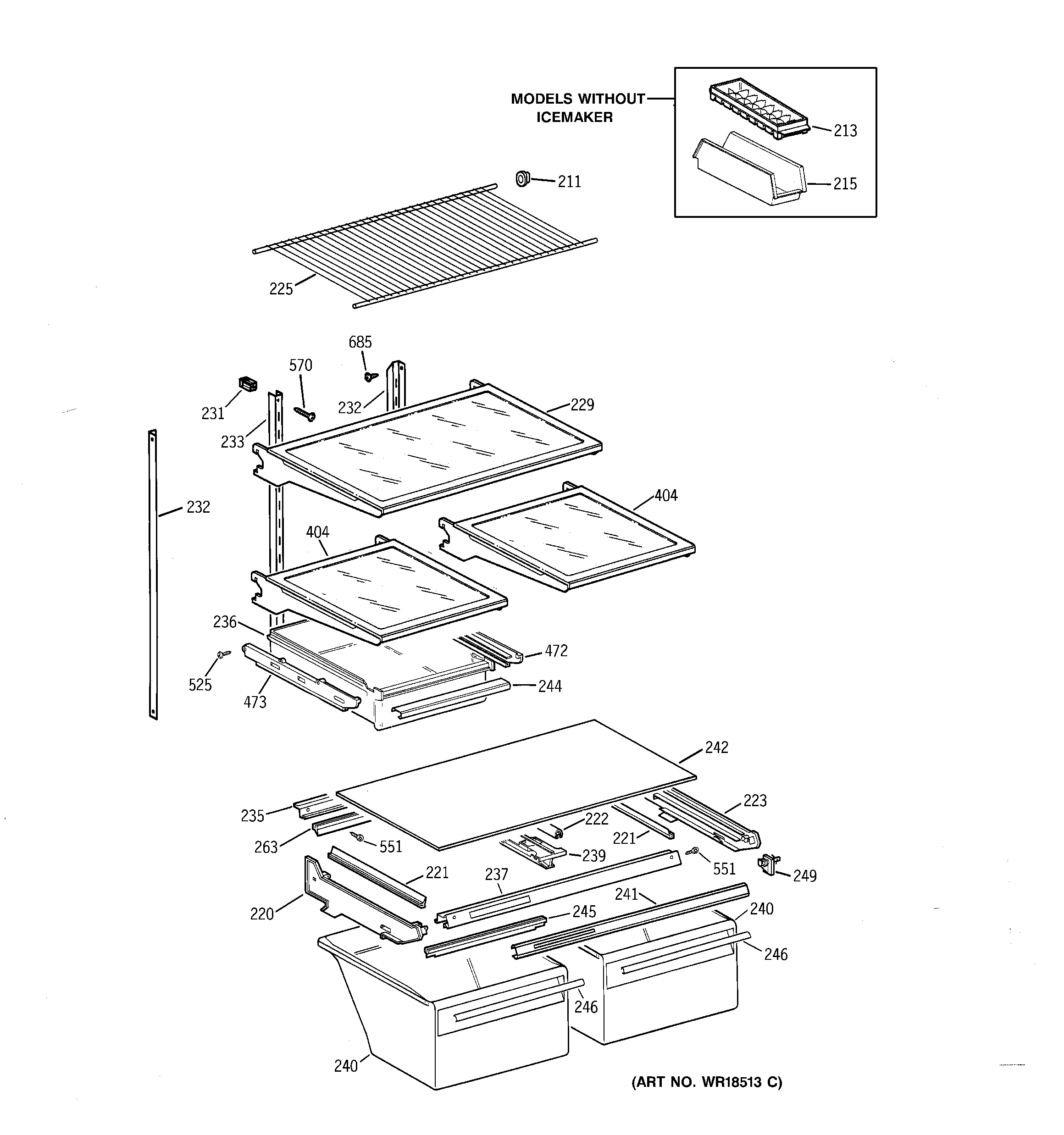 Shelf parts
