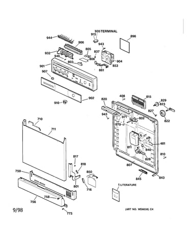 Escutcheon & door assembly