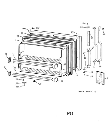 Freezer door