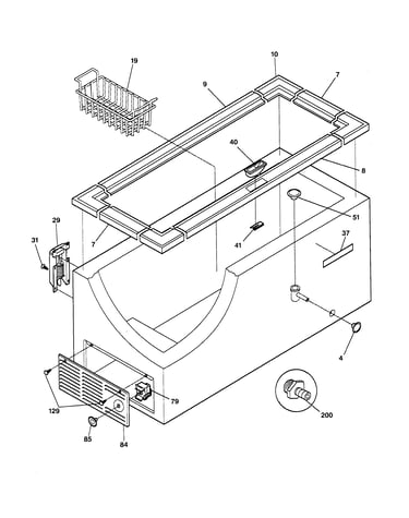 Cabinet, controls & shelves