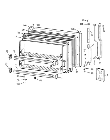 Freezer door