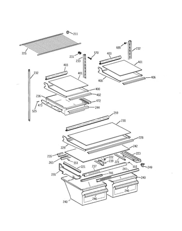 Shelf parts