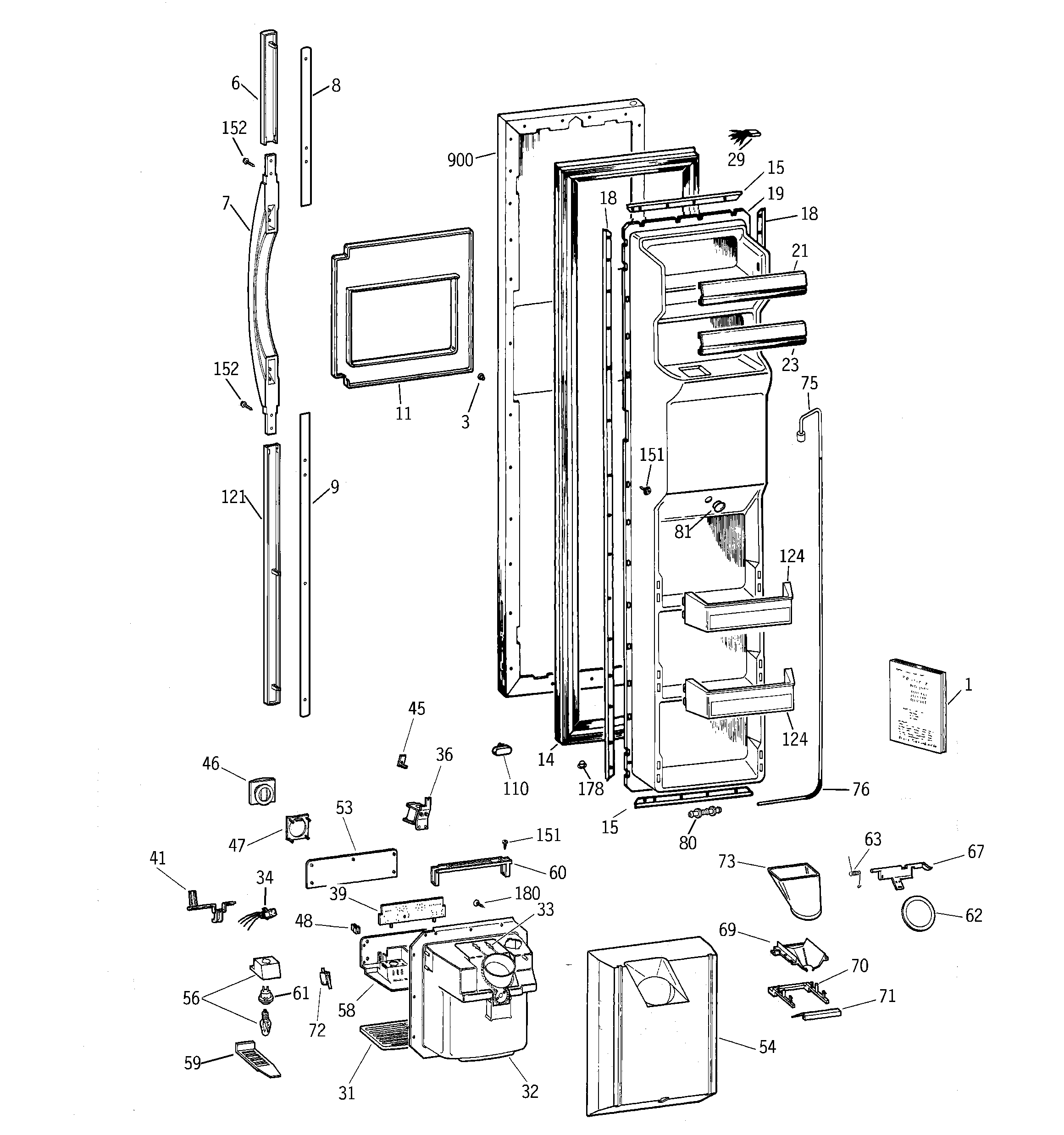 Freezer door