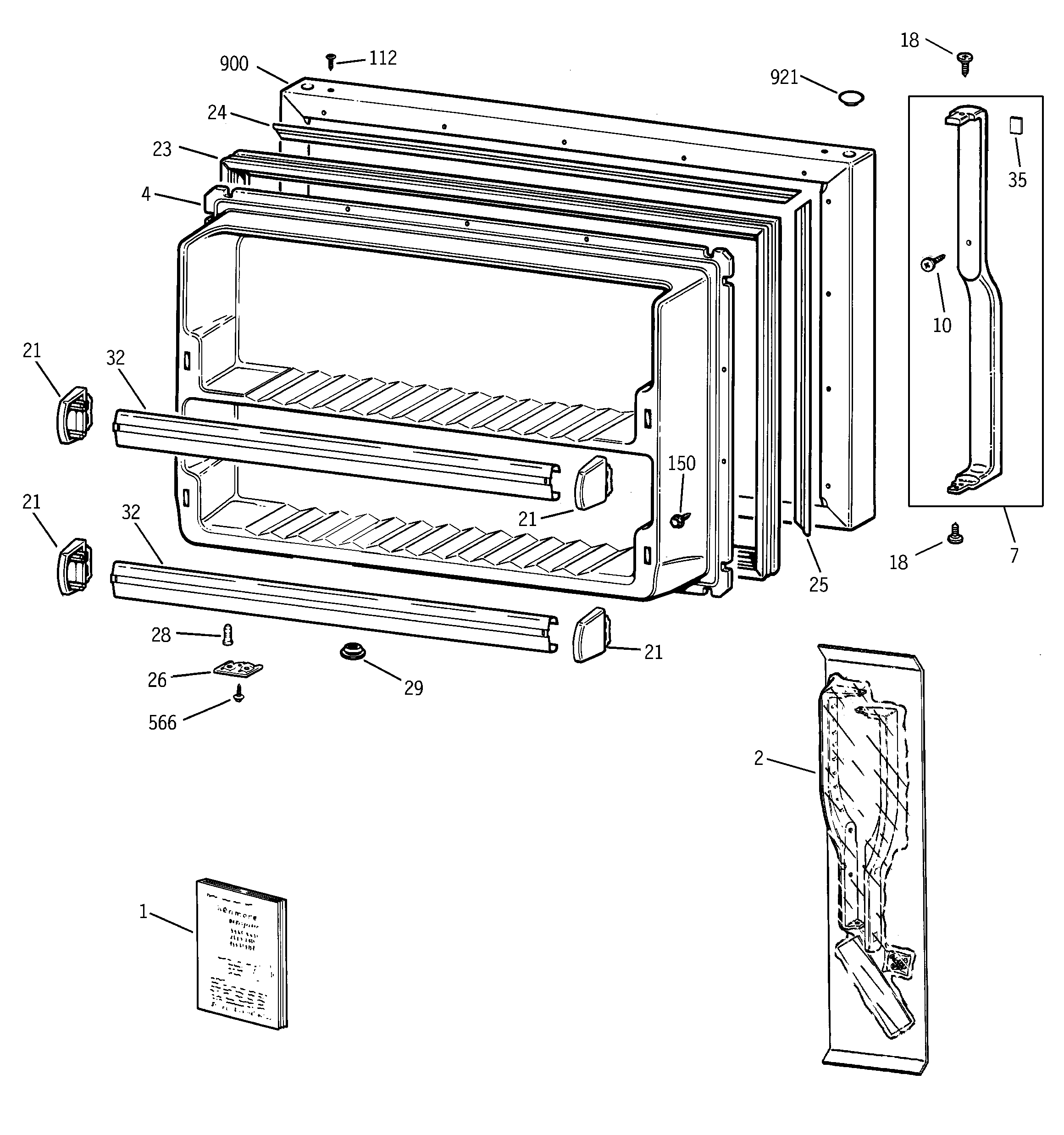 Freezer door