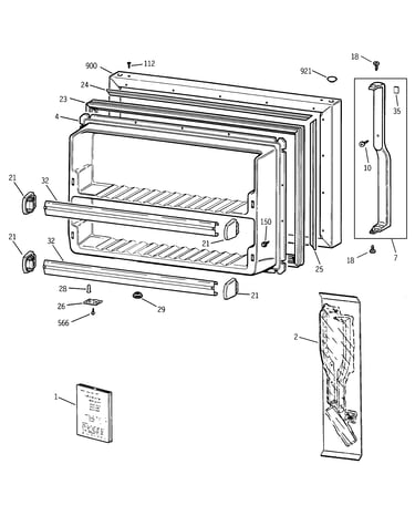 Freezer door