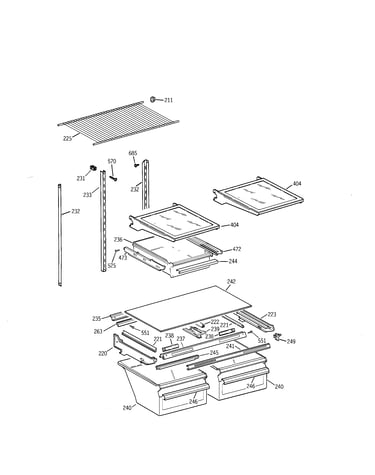 Shelf parts