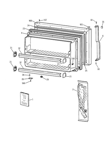 Freezer door