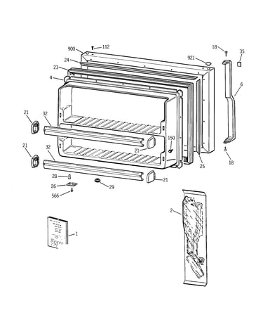 Freezer door