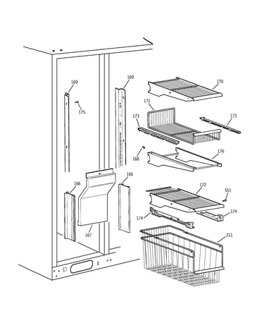 Freezer shelves