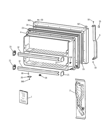 Freezer door