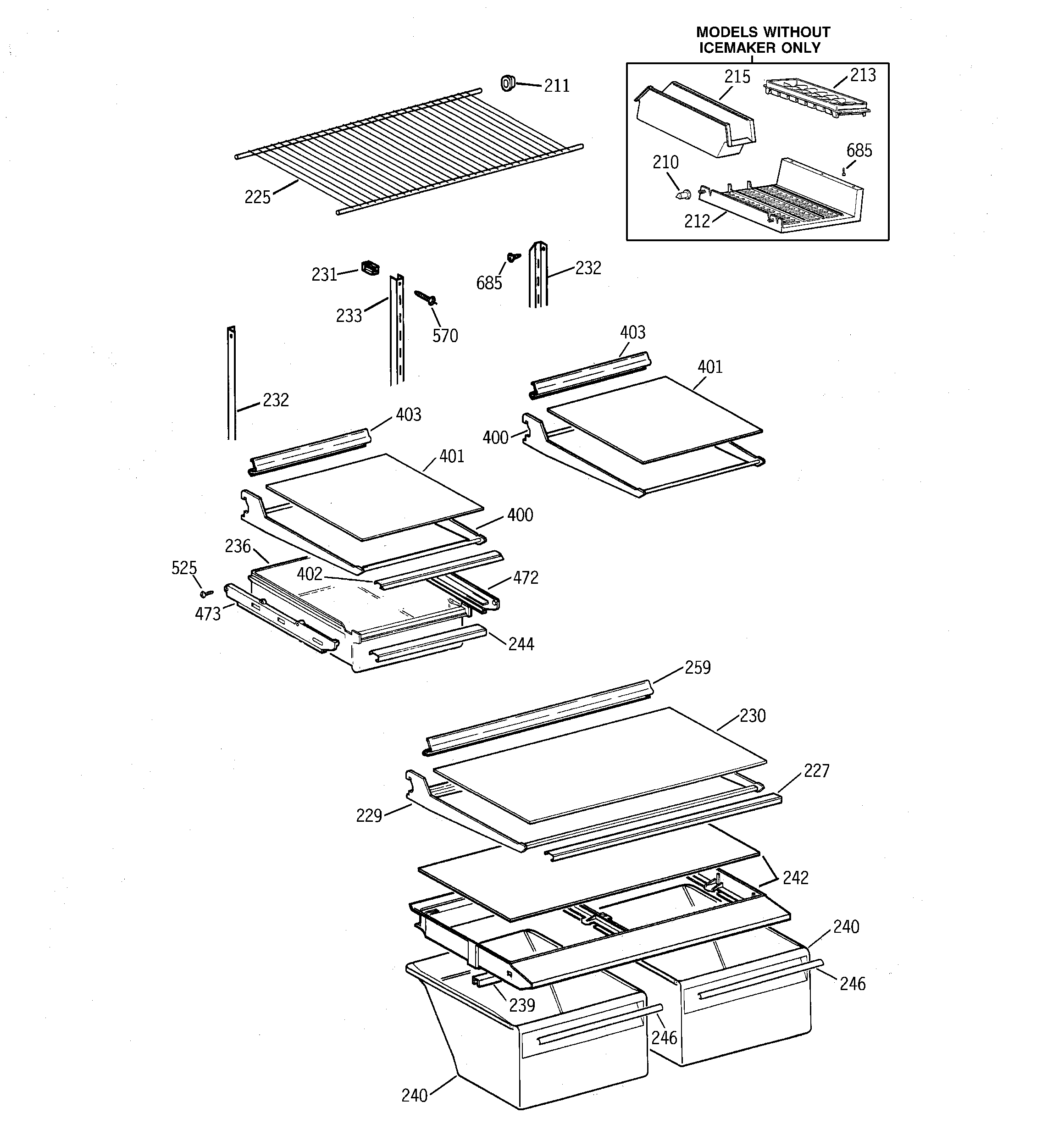 Shelf parts