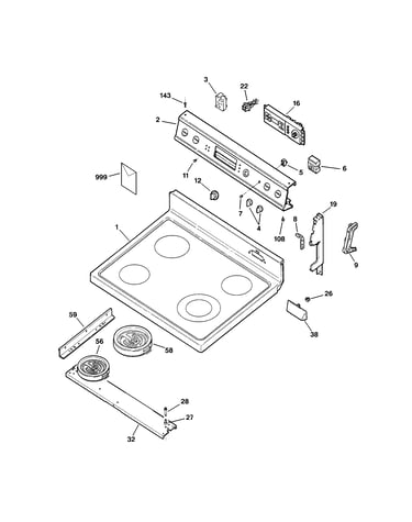 Control panel & cooktop