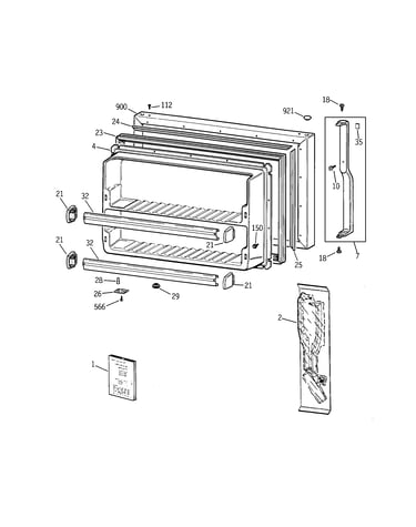 Freezer door