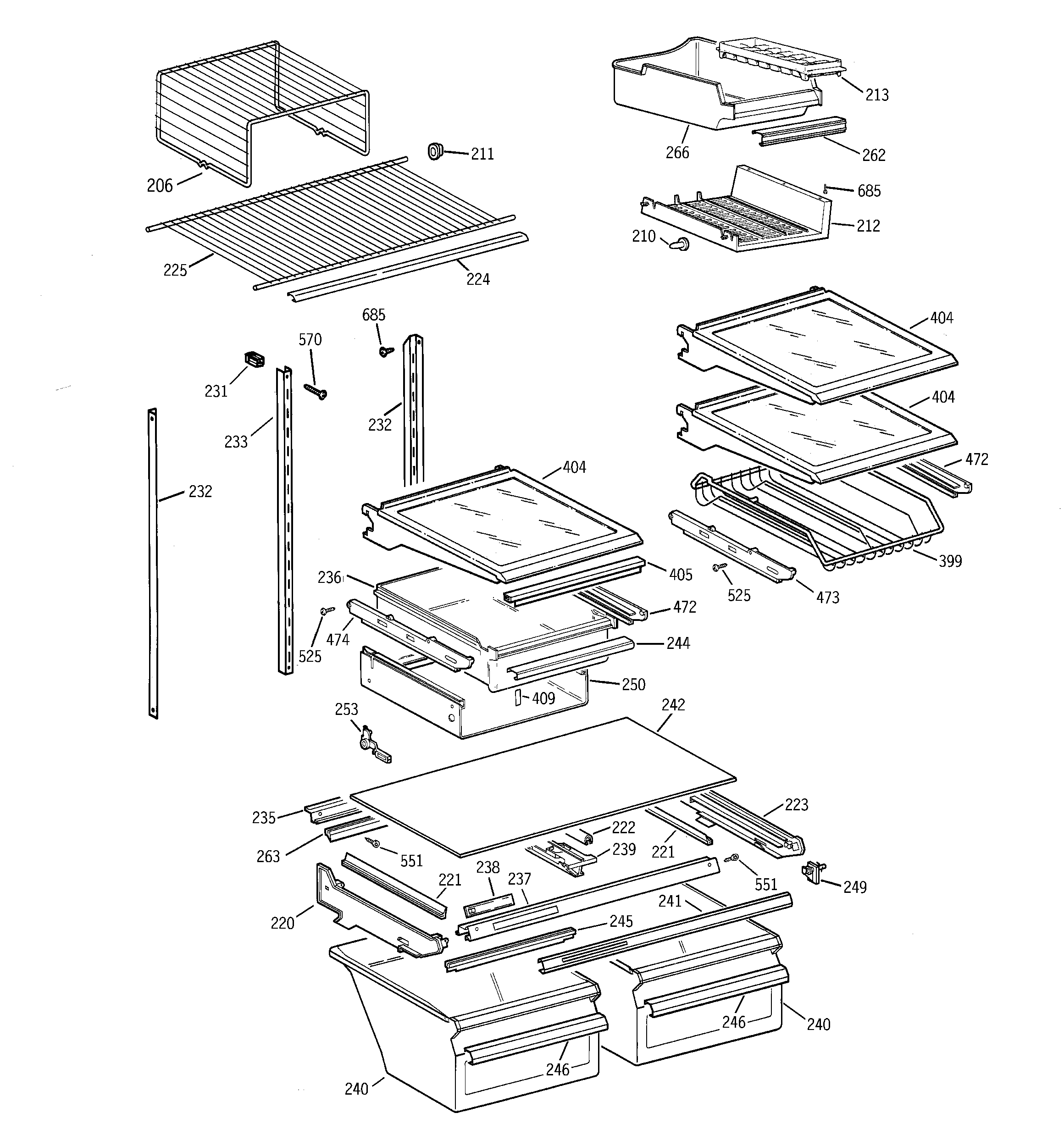 Shelf parts