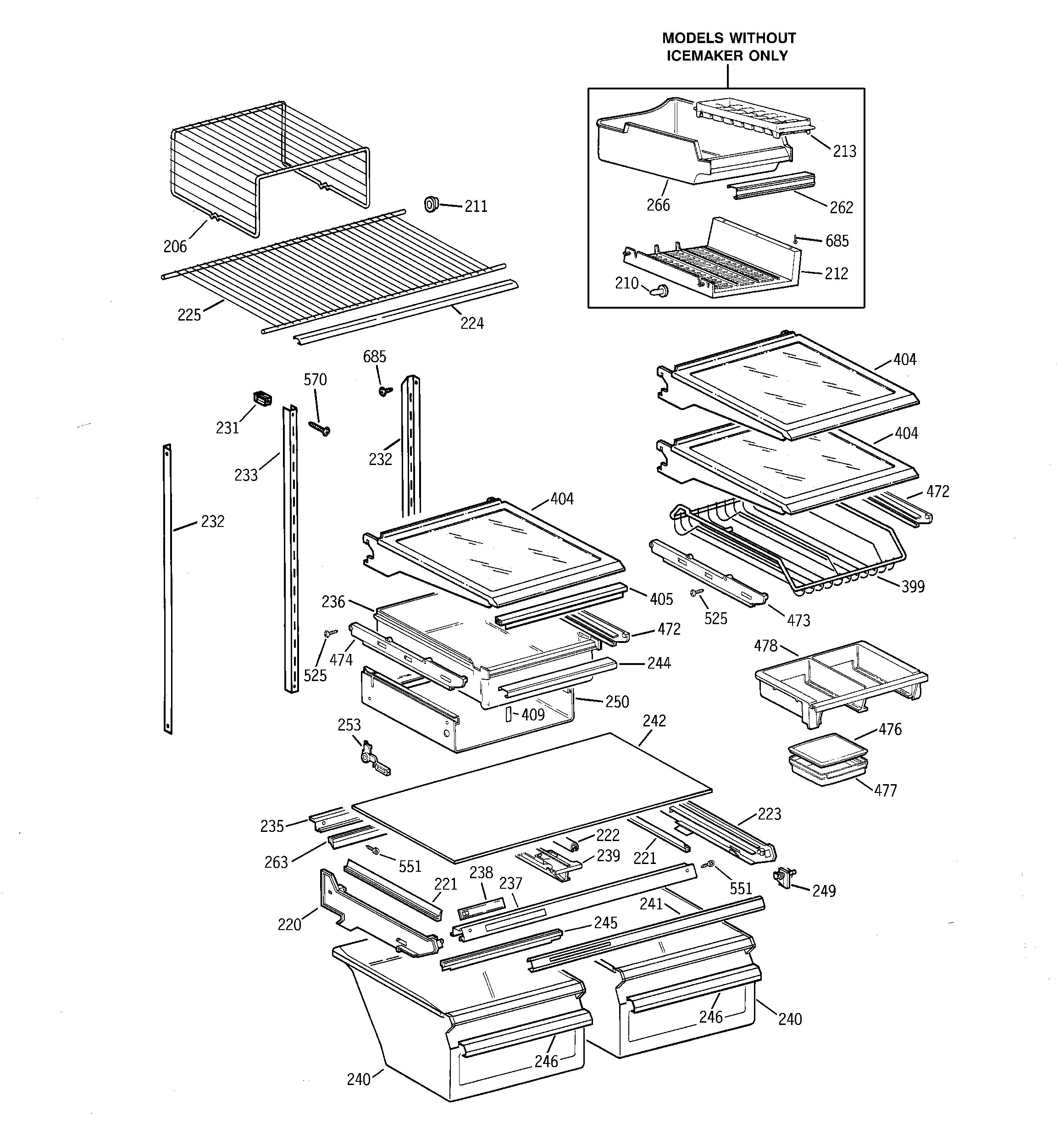 Shelf parts