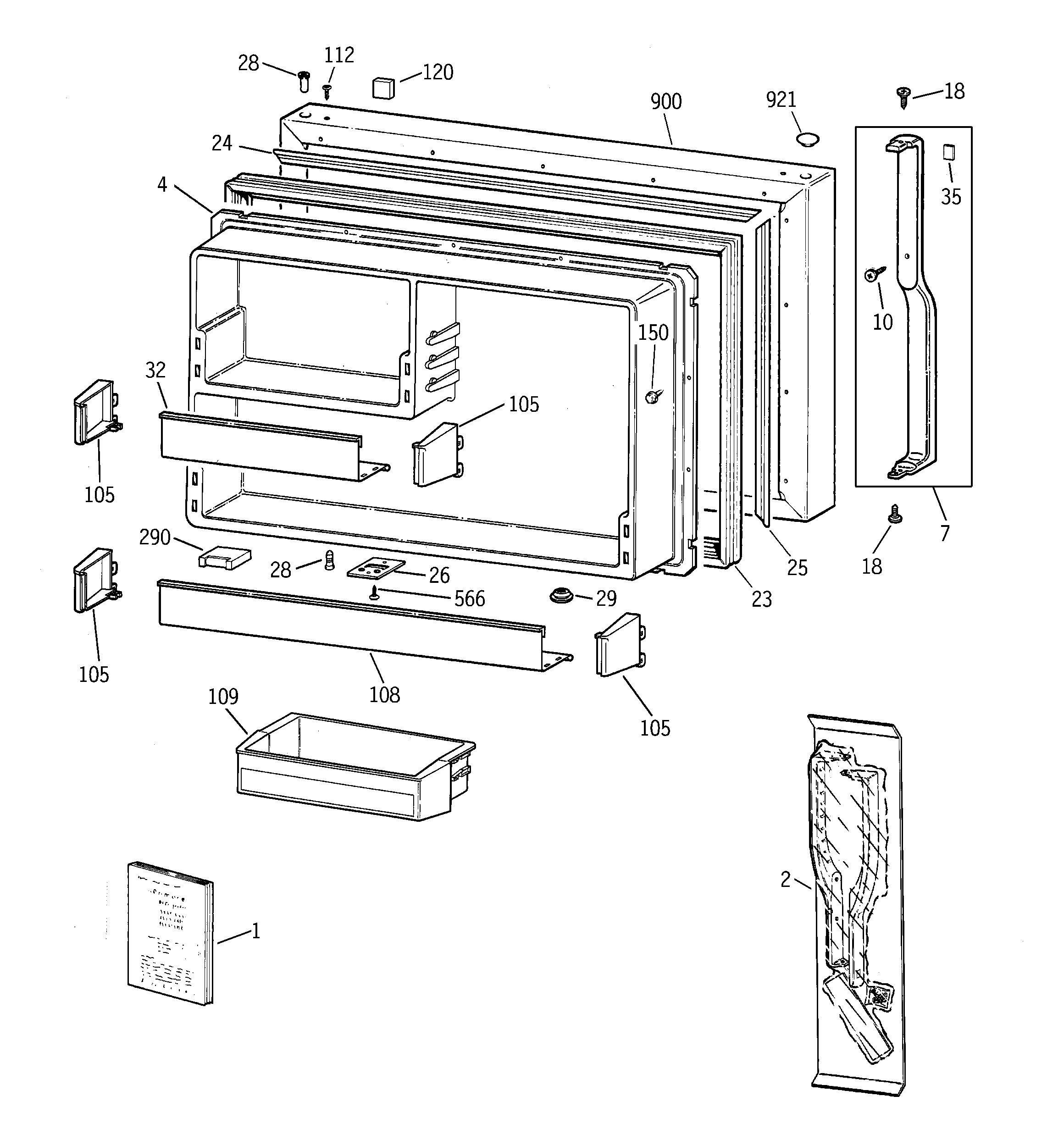 Freezer door