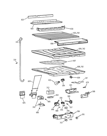 Compartment separator parts