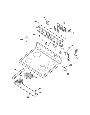 Control panel & cooktop