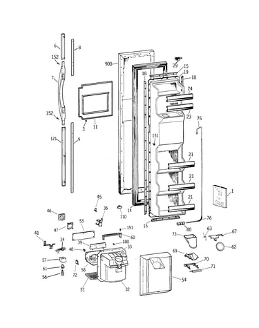 Freezer door
