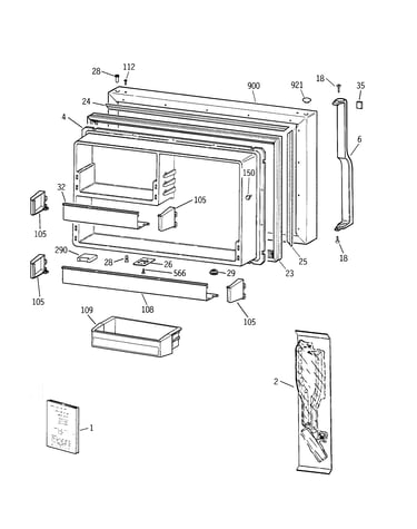 Freezer door