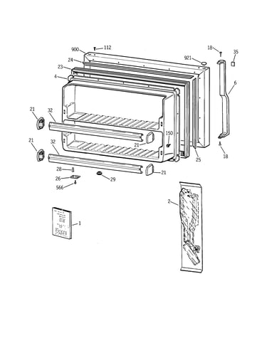 Freezer door