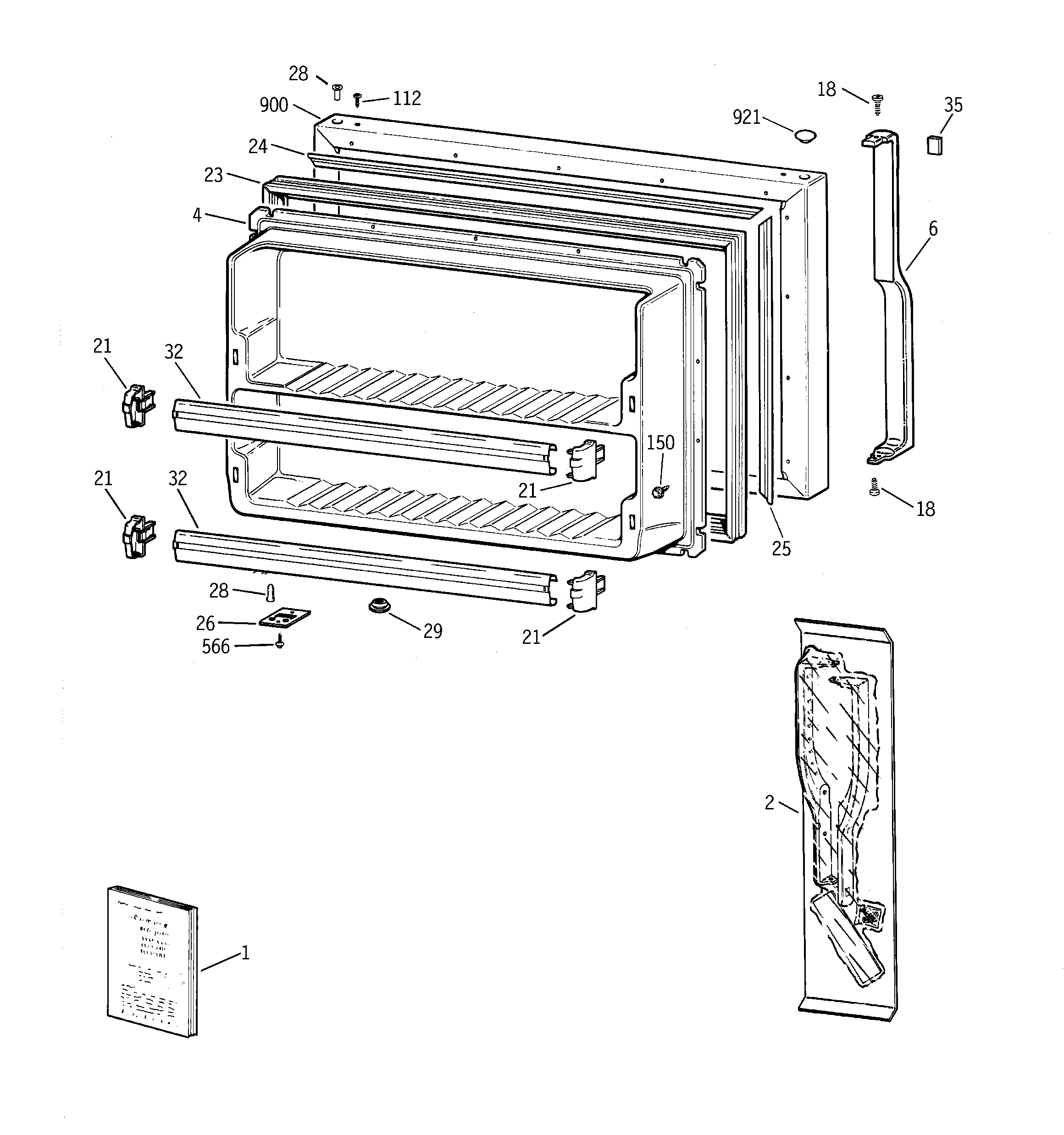 Freezer door