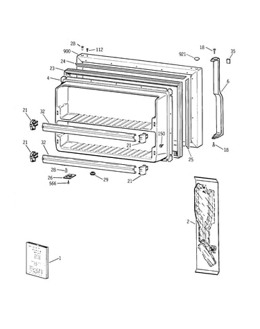 Freezer door