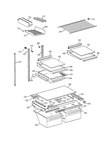 Shelf parts