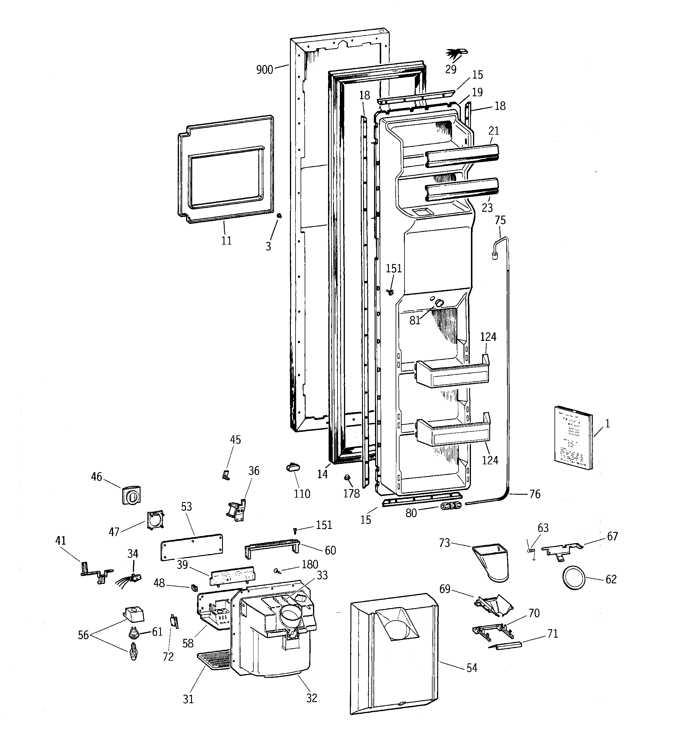 Freezer door