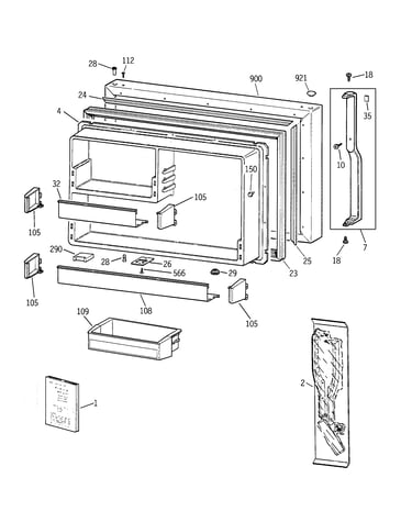Freezer door