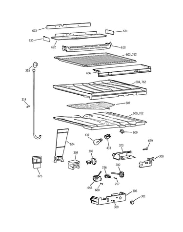 Compartment separator parts