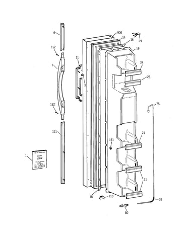 Freezer door