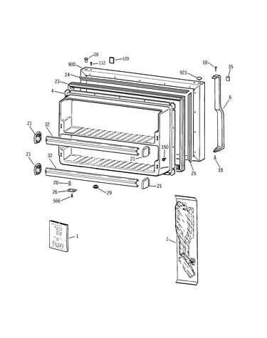 Freezer door