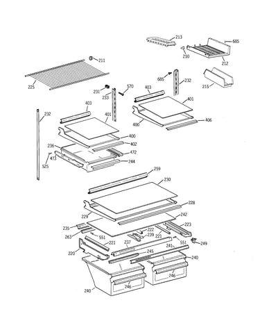 Shelf parts