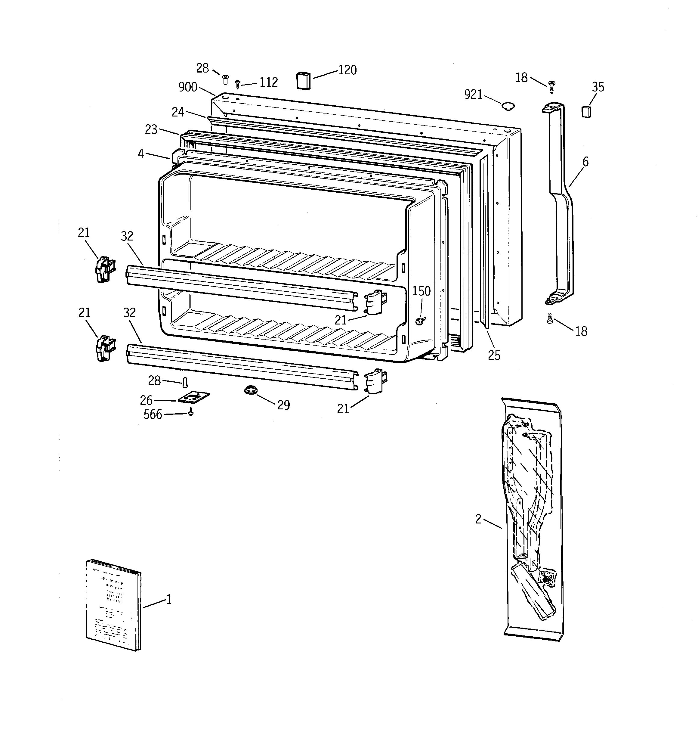 Freezer door