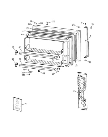 Freezer door