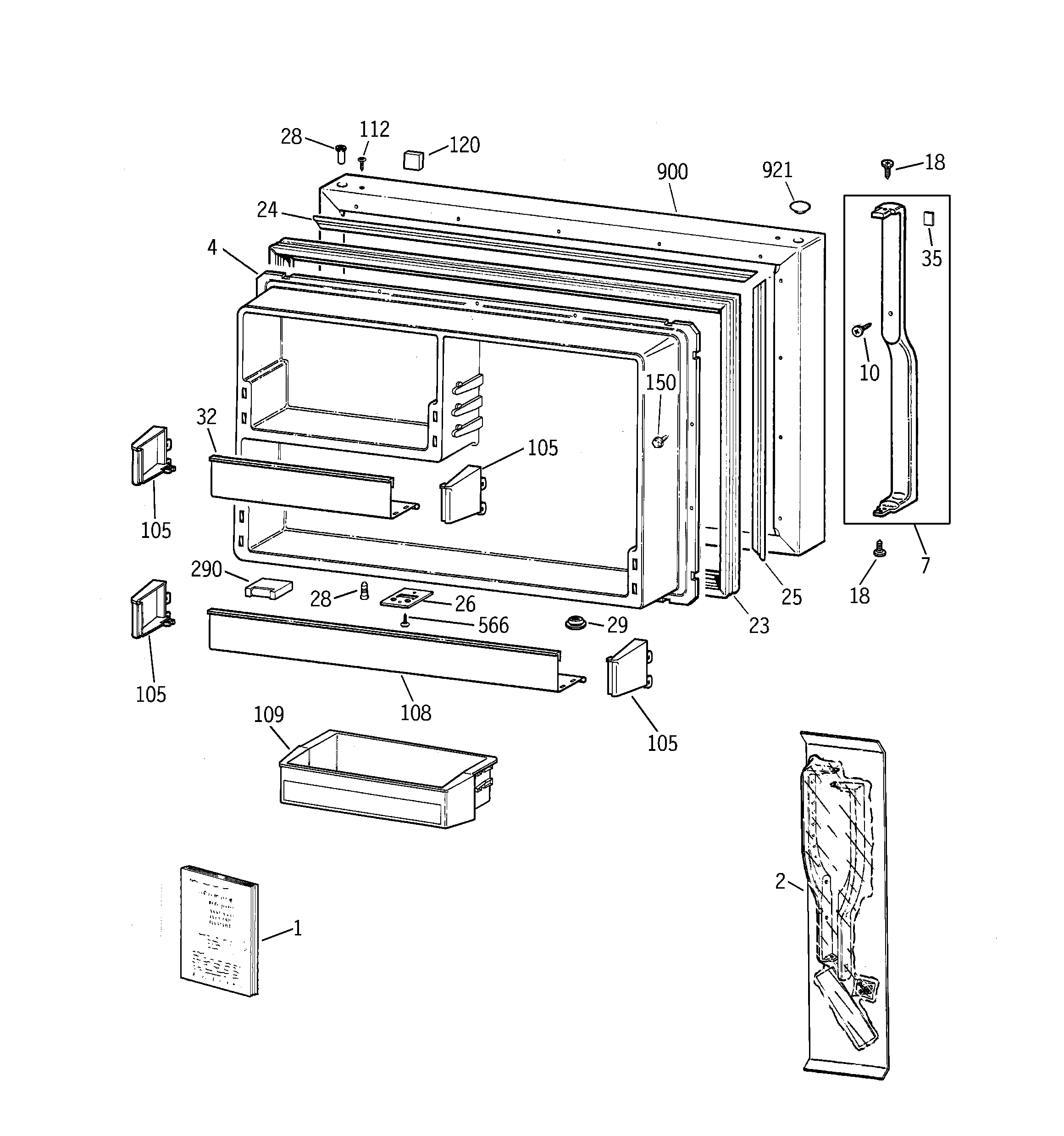 Freezer door