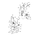 GE ZBD5700D01WW motor-pump and spray arm assembly diagram