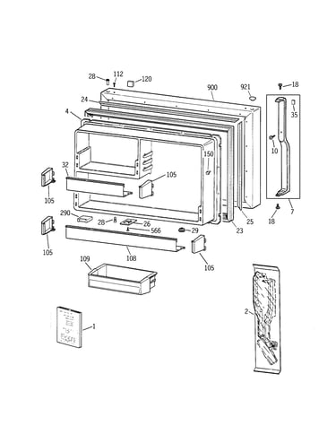 Freezer door
