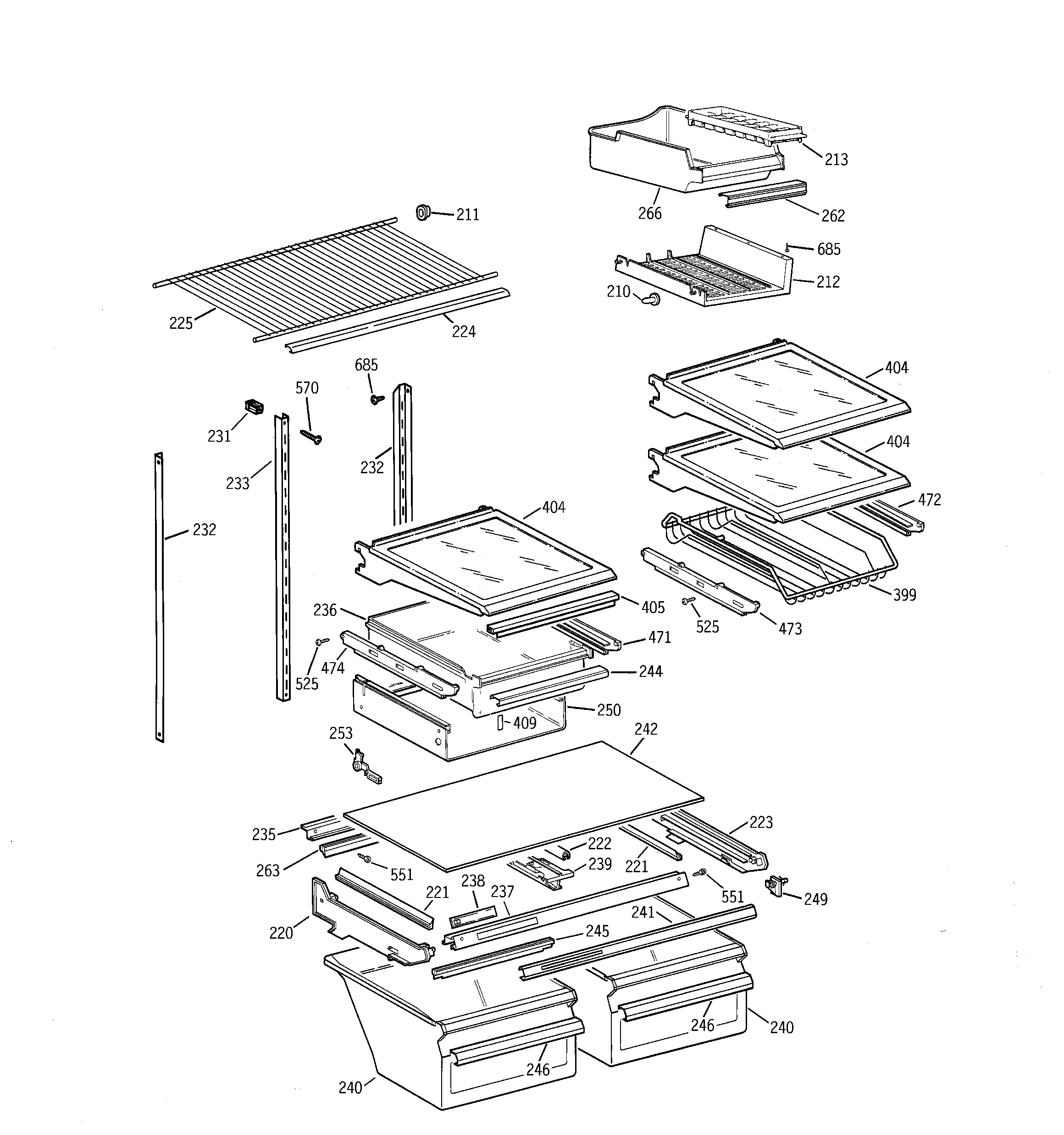 Shelf parts