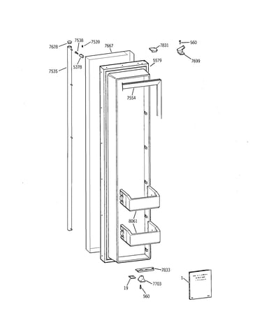 Freezer door