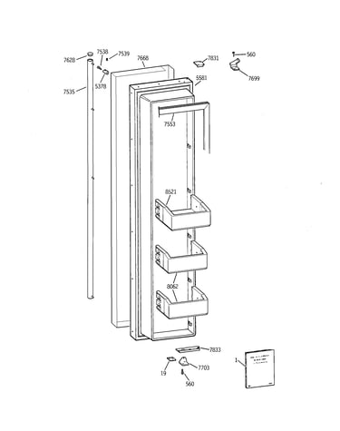 Freezer door