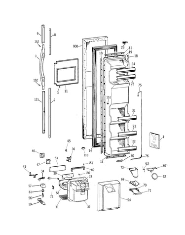 Freezer door