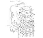 GE TFG25PABBWW fresh food shelves diagram