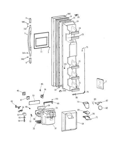 Freezer door