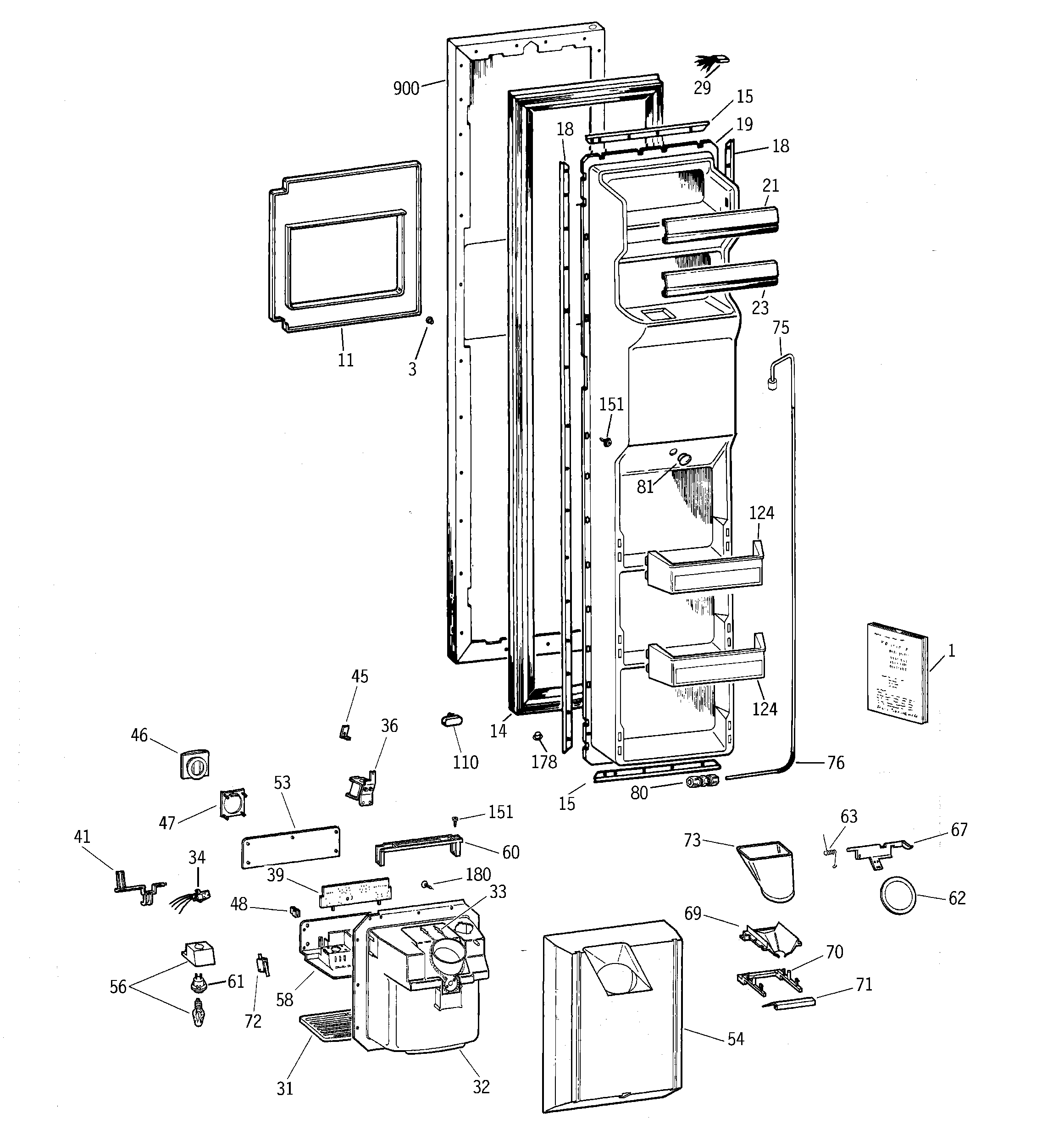 Freezer door