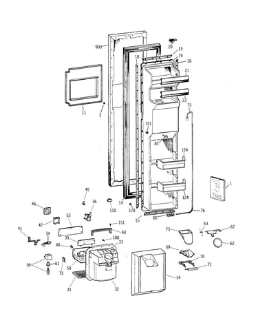 Freezer door