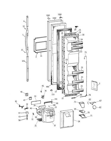 Freezer door