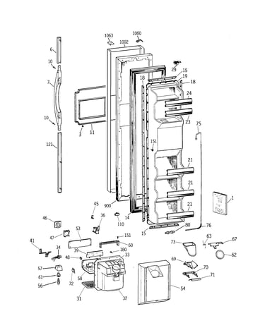 Freezer door